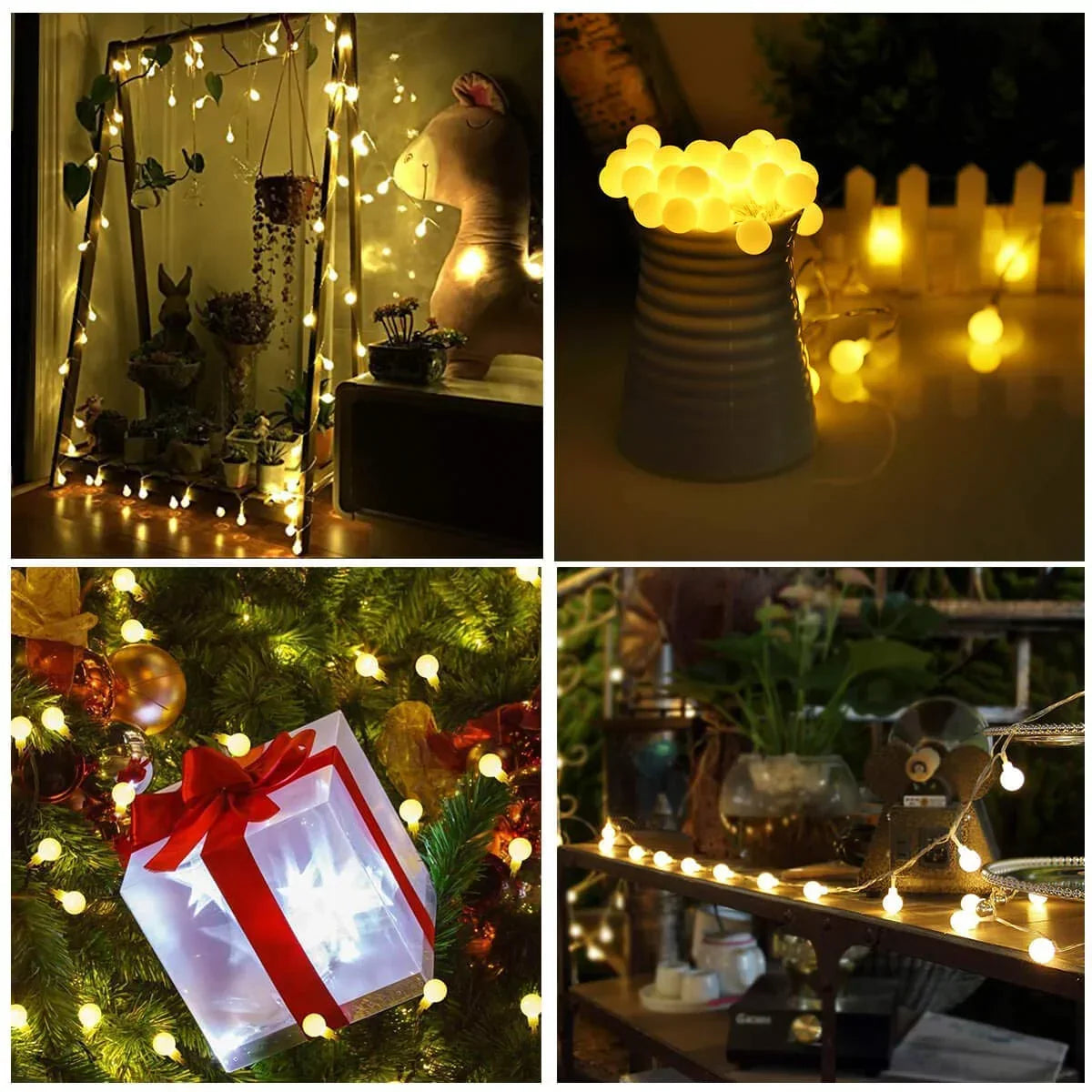 20 Small Crystal Ball Battery Operated Still Fairy Lights for Home Party Decoration