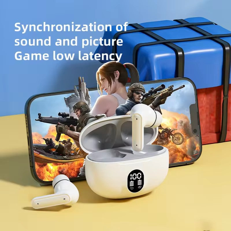 Stereo 895B Wireless Bluetooth Earbuds with Type C Fast Charging For Android IPhone (Random Color)